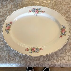 Ridgway Platter Roses Transfer Ware Vintage made in England Gorgeous